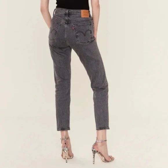 Levi's Premium Jeans Gray Denim Wedgie Button Fly Floral Stitching Embroidery 25 - Picture 3 of 10